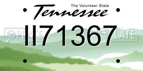 II71367 Tennessee License Plate