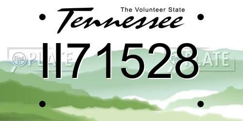 II71528 Tennessee License Plate