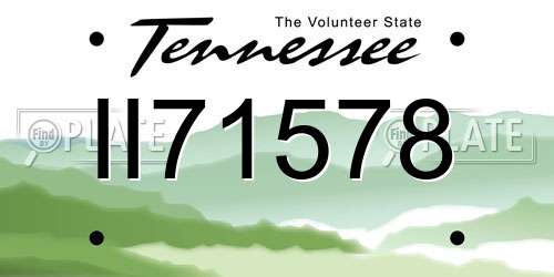 II71578 Tennessee License Plate