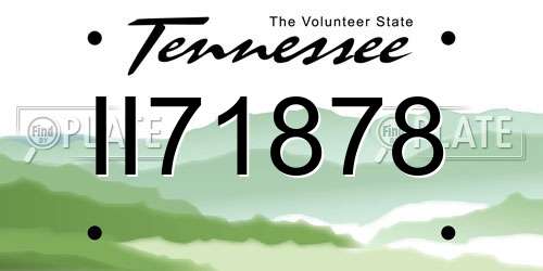 II71878 Tennessee License Plate