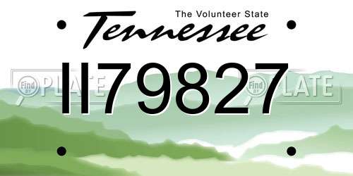 II79827 Tennessee License Plate