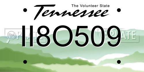 II8O509 Tennessee License Plate