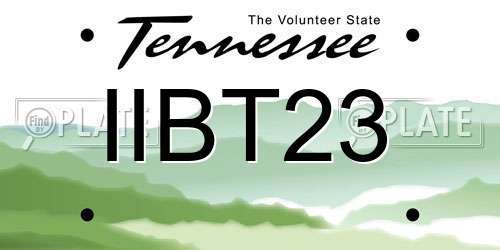 IIBT23 Tennessee License Plate