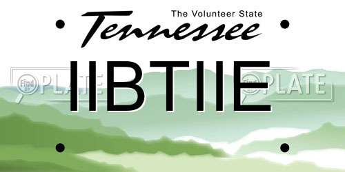 IIBTIIE Tennessee License Plate
