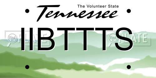 IIBTTTS Tennessee License Plate