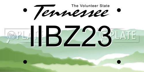 IIBZ23 Tennessee License Plate