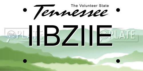 IIBZIIE Tennessee License Plate