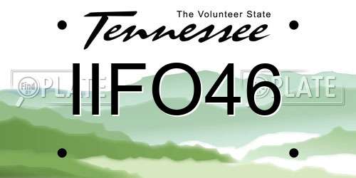 IIFO46 Tennessee License Plate