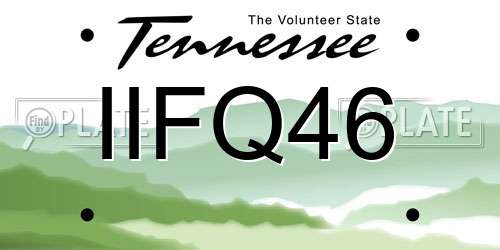 IIFQ46 Tennessee License Plate