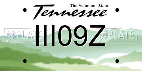III09Z Tennessee License Plate