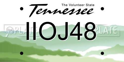 IIOJ48 Tennessee License Plate