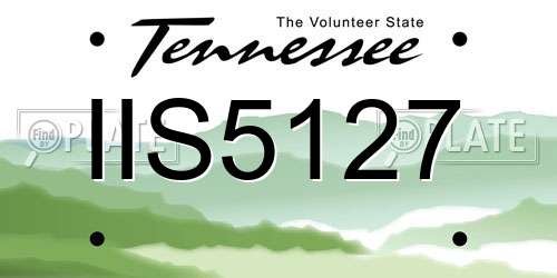IIS5127 Tennessee License Plate