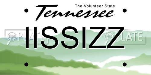 IISSIZZ Tennessee License Plate