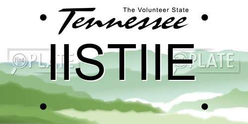 IISTIIE Tennessee License Plate