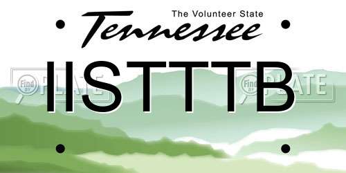 IISTTTB Tennessee License Plate