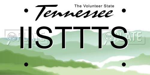 IISTTTS Tennessee License Plate