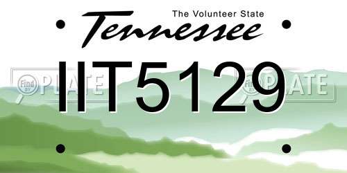 IIT5129 Tennessee License Plate