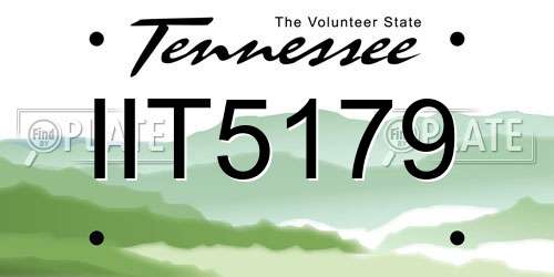 IIT5179 Tennessee License Plate