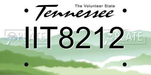 IIT8212 Tennessee License Plate