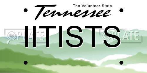 IITISTS Tennessee License Plate