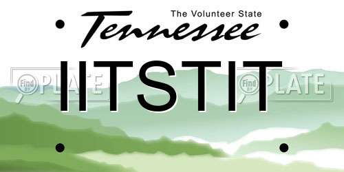 IITSTIT Tennessee License Plate