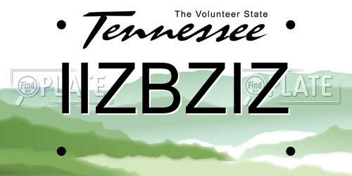 IIZBZIZ Tennessee License Plate