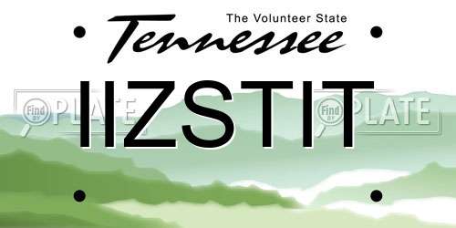 IIZSTIT Tennessee License Plate