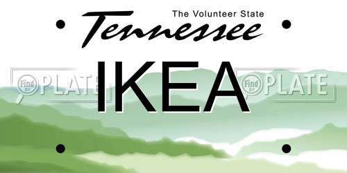 IKEA Tennessee License Plate
