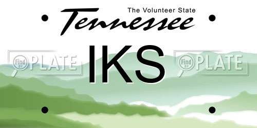 IKS Tennessee License Plate