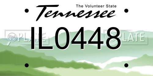 IL0448 Tennessee License Plate