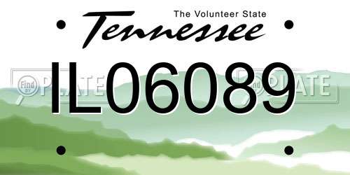 IL06089 Tennessee License Plate