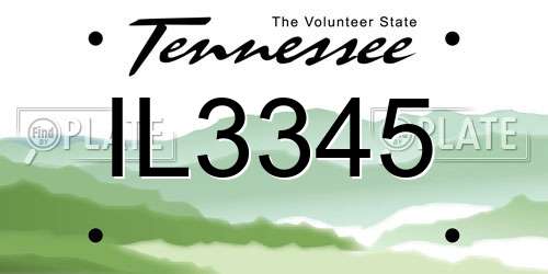 IL3345 Tennessee License Plate