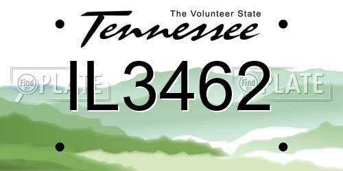 IL3462 Tennessee License Plate