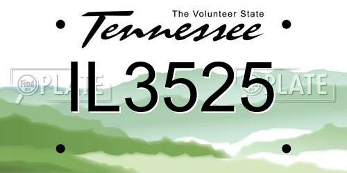 IL3525 Tennessee License Plate