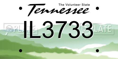 IL3733 Tennessee License Plate