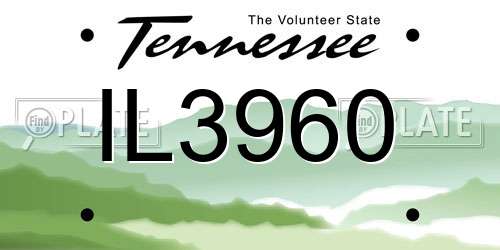 IL3960 Tennessee License Plate