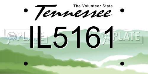 IL5161 Tennessee License Plate