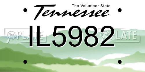 IL5982 Tennessee License Plate