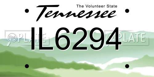 IL6294 Tennessee License Plate