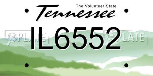 IL6552 Tennessee License Plate