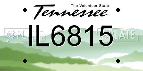 IL6815 Tennessee License Plate