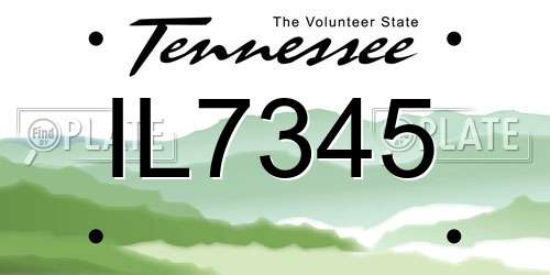 IL7345 Tennessee License Plate