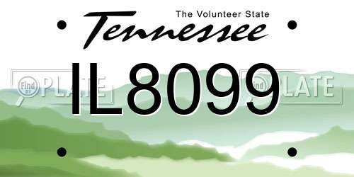 IL8099 Tennessee License Plate