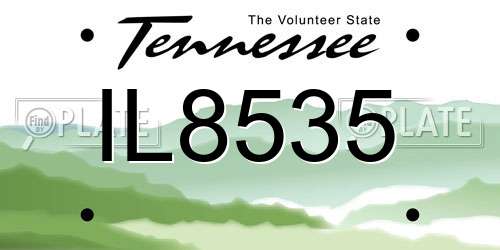 IL8535 Tennessee License Plate