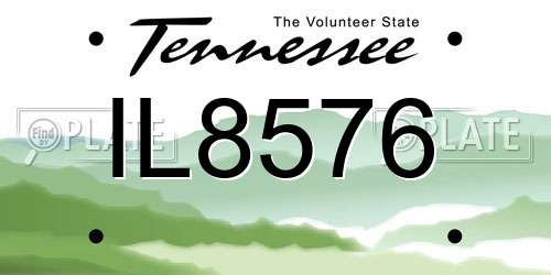 IL8576 Tennessee License Plate