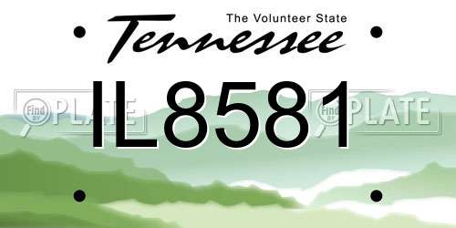 IL8581 Tennessee License Plate