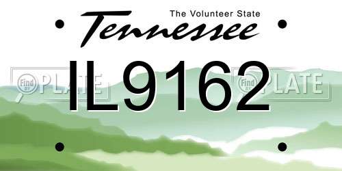 IL9162 Tennessee License Plate