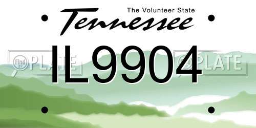 IL9904 Tennessee License Plate