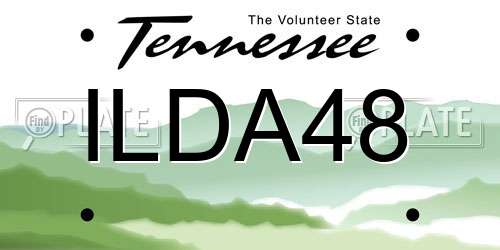 ILDA48 Tennessee License Plate