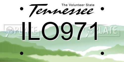 ILO971 Tennessee License Plate
